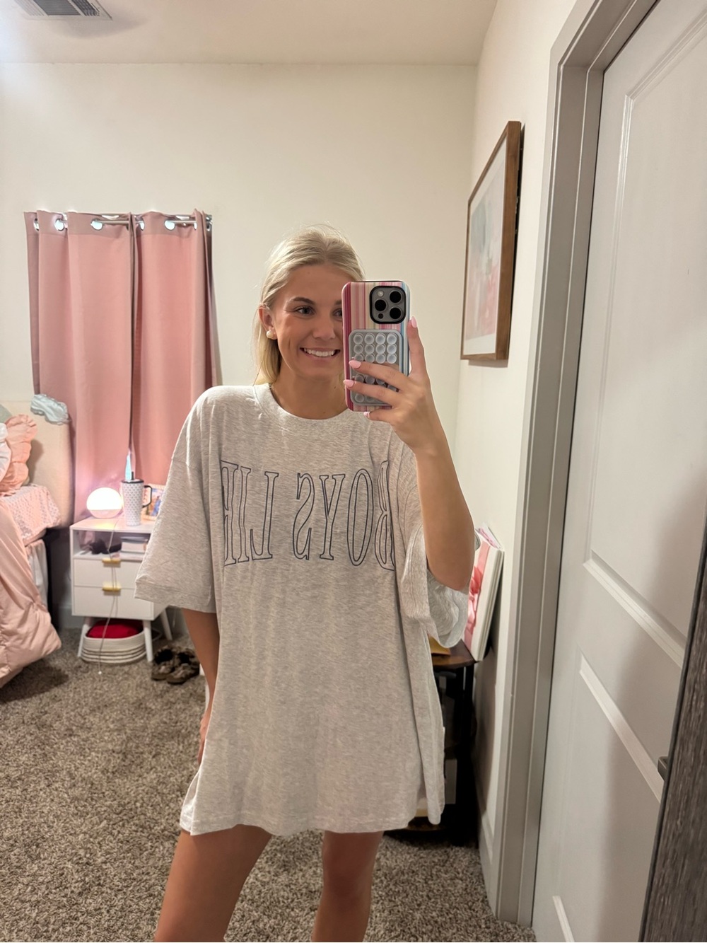 Boys Lie Light Gray Short Sleeve Graphic Tee